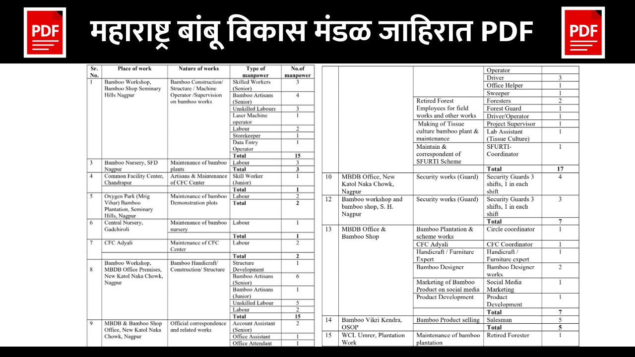 bamboo development department recruitment 2024